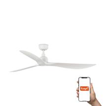 Вентилятор  Faro Потолочный вентилятор OUTWOOD Ш1500MM белый 3 PALAS IP44 TUYA арт. 220597