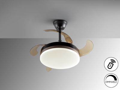 Вентилятор  Schuller Мини вентилятор с подсветкой Vento черный Ø40 DIM арт. 160754