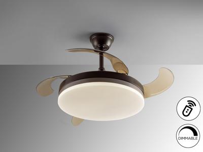 Вентилятор  Schuller Вентилятор с подсветкой Vento DIMABLE коричневый арт. 161264