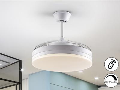 Вентилятор  Schuller Вентилятр с освещением Vento D50 DIM белый арт. 172144