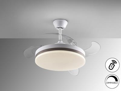 Вентилятор  Schuller Вентилятр с освещением Vento D50 DIM белый-бронзовый арт. 172146