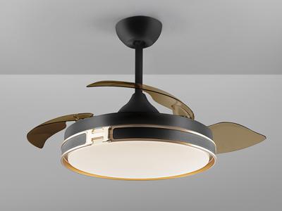 Вентилятор  Schuller Потолочный вентилятор с освещением Heron DIMABLE черный/золотой арт. 172152