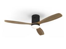 Вентилятор  Schuller Siroco Потолочный вентилятор с освещением DIMABLE черный/орех арт. 157491