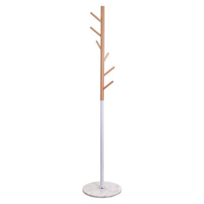 Вешалка AksHome Вешалка напольная Agata, белый, дерево + металл арт. ZN-127019