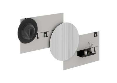 Вешалка Ellipsefurniture Вешалка Stripe M горизонтальная с зеркалом D 60 см (светло-серый) арт. ST01570209940