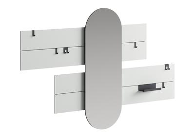 Вешалка Ellipsefurniture Вешалка Stripe L горизонтальная с зеркалом 60*160 см (светло-серый) арт. ST01470209932