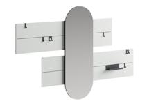 Вешалка Ellipsefurniture Вешалка Stripe L горизонтальная с зеркалом 60*160 см (светло-серый) арт. ST01470209932