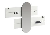 Вешалка Ellipsefurniture Вешалка Stripe L горизонтальная с зеркалом 60*160 см (белый) арт. ST01470200132