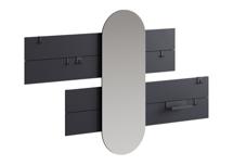 Вешалка Ellipsefurniture Вешалка Stripe L горизонтальная с зеркалом 60*160 см (черный) арт. ST01470210232