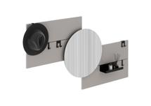 Вешалка Ellipsefurniture Вешалка Stripe M горизонтальная с зеркалом D 60 см (серо-бежевый) арт. ST01570210040