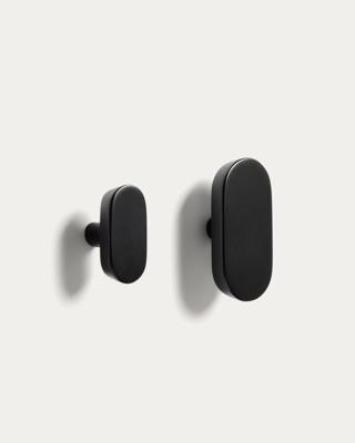 Вешалка La Forma (ех Julia Grup) Набор из 2 вешалок Arely из бука с черным лаковым покрытием, 6,5 см/10 см арт. 424373