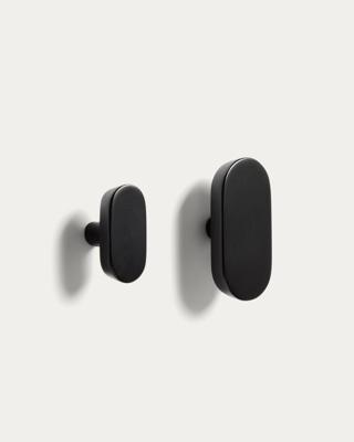 Вешалка La Forma (ех Julia Grup) Набор из 2 вешалок Arely из бука с черным лаковым покрытием, 6,5 см/10 см арт. 424373