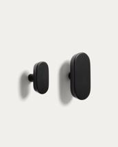 Вешалка La Forma (ех Julia Grup) Набор из 2 вешалок Arely из бука с черным лаковым покрытием, 6,5 см/10 см арт. 424373