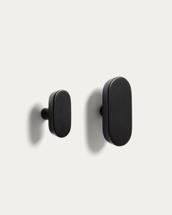 Вешалка La Forma (ех Julia Grup) Набор из 2 вешалок Arely из бука с черным лаковым покрытием, 6,5 см/10 см арт. 424373