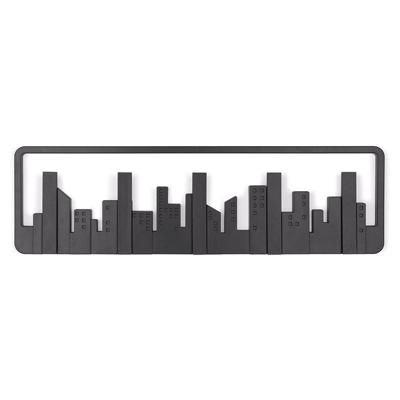 Вешалка Umbra Вешалка настенная skyline, 50 см, черная, 5 крючков арт. 318190-040