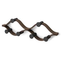 Вешалка Umbra Вешалка настенная montage, 6 крючков, черный/орех арт. 1021053-048