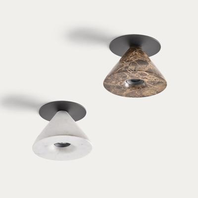 Встраиваемый светильник Aromas del Campo Встраиваемый потолочный светильник Niz черный металл, белый мрамор арт. 504208