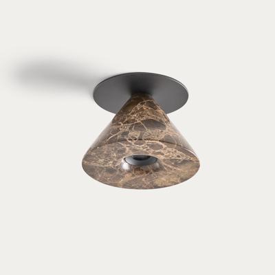 Встраиваемый светильник Aromas del Campo Встраиваемый потолочный светильник Niz черный металл, коричневый мрамор арт. 504206