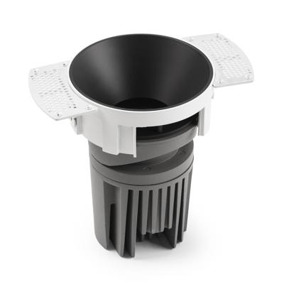 Встраиваемый светильник Faro Deep 90 Downlight круглый без рамки черный 15° 3000K CRI95 STRIPY арт. 132216