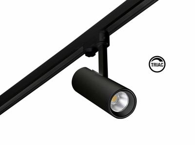 Встраиваемый светильник Faro Черный трековый прожектор Fuga Small 12W 2700K 60º TRIAC арт. 114455