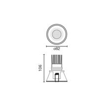 Встраиваемый светильник Faro Tulipa Черный встраиваемый даунлайт 10W 36° 2700K CRI90 TRIAC IP44 арт. 134640