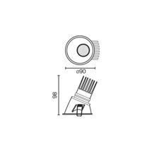 Встраиваемый светильник Faro Tulipa Черный встраиваемый даунлайт ASIM 7W 24° 2700K CRI90 DALI арт. 134466