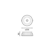 Встраиваемый светильник Faro Встраиваемый светильник KOBO белый 25W 3000K CRI90 UGR<19 60° IP65 CASAMB арт. 186931