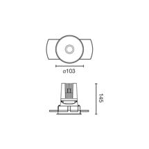 Встраиваемый светильник Faro Встраиваемый светильник DEEP 78 R черный 15° 3000K CRI95 HONEYCOMB арт. 128087
