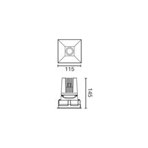 Встраиваемый светильник Faro Встраиваемый светильник DEEP78 C черный 36° 4000K CRI95 HONEYCOMB арт. 128275