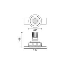 Встраиваемый светильник Faro Tulipa Черный встраиваемый даунлайт без рамки 7W 55° 2700K CRI90 TRIAC арт. 134878