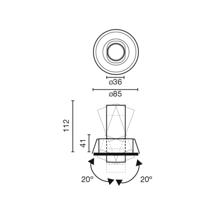 Встраиваемый светильник Faro Встраиваемый светильник KOPE черный Ш85 7W 2700K CRI90 20є NEGRO DALI арт. 186223