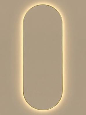 Зеркало Art-Zerkalo Kapsel XL LED Gold Зеркало в полный рост в раме с подсветкой арт. SM005LGL