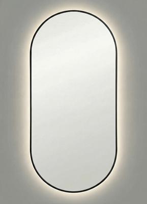 Зеркало Art-Zerkalo Kapsel S LED Black Зеркало в раме с подсветкой арт. SM014LBL