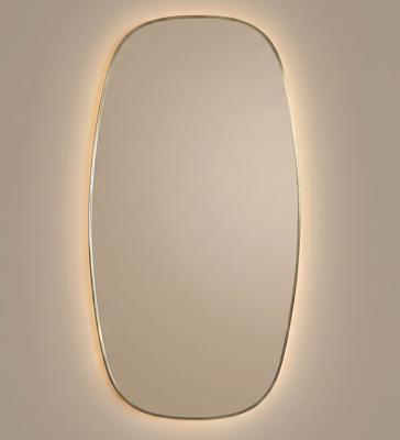 Зеркало Art-Zerkalo Ovo M LED Gold Зеркало в раме с подсветкой арт. SM080LGL
