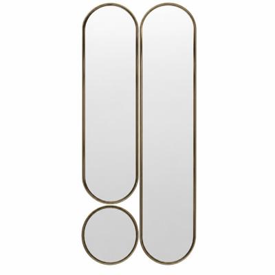 Зеркало Art-Zerkalo Deko mod.2 Gold Сет из 3-х зеркал 35*160, 35*125 см, Ø35 см арт. SM072GL