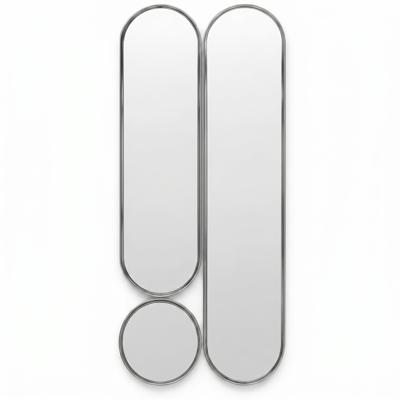 Зеркало Art-Zerkalo Deko mod.2 Silver Сет из 3-х зеркал 35*160, 35*125 см, Ø35 см арт. SM072SL