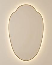 Зеркало Art-Zerkalo Milis LED Gold Зеркало в раме с подсветкой арт. SM130LGL