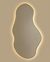 Зеркало Art-Zerkalo Lake LED Gold Зеркало в раме с подсветкой арт. SM124LGL