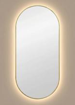 Зеркало Art-Zerkalo Kapsel S LED Gold Зеркало в раме с подсветкой арт. SM014LGL