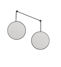 Зеркало Art-Zerkalo Balance S Black 2 зеркала по 30см  на черном шнуре арт. SM200BL