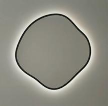 Зеркало Art-Zerkalo Organic M LED Black Зеркало в раме с подсветкой арт. SM127LBL