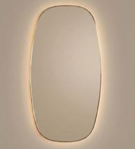 Зеркало Art-Zerkalo Ovo M LED Gold Зеркало в раме с подсветкой арт. SM080LGL