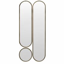 Зеркало Art-Zerkalo Deko mod.2 Gold Сет из 3-х зеркал 35*160, 35*125 см, Ø35 см арт. SM072GL