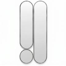 Зеркало Art-Zerkalo Deko mod.2 Silver Сет из 3-х зеркал 35*160, 35*125 см, Ø35 см арт. SM072SL