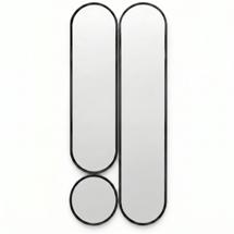 Зеркало Art-Zerkalo Deko mod.2 Black Сет из 3-х зеркал 35*160, 35*125 см, Ø35 см арт. SM072BL