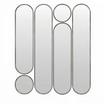 Зеркало Art-Zerkalo Deko mod.4 Silver Сет из 6-ти зеркал 2x35*160, 2х35*125 см, 2хØ35 см арт. SM074SL