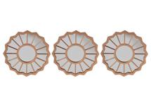 Зеркало Garda Decor SET986 Набор из 3-х зеркал 30,5х1,8 арт. SET986