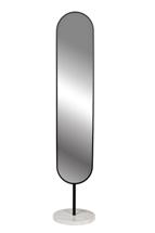 Зеркало Garda Decor 19-OA-9889 Зеркало напольное овальное рама черная d35*169см арт. 19-OA-9889