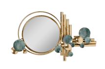 Зеркало Garda Decor 37SM-2154 Зеркало декоративное c панно 89.5*50.8*8.9;d37см арт. 37SM-2154