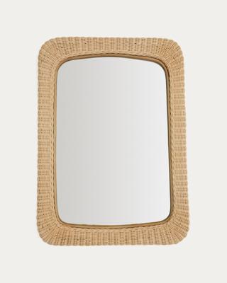Зеркало La Forma (ех Julia Grup) Зеркало из ротанга Zilna 58 x 79 см арт. 262407